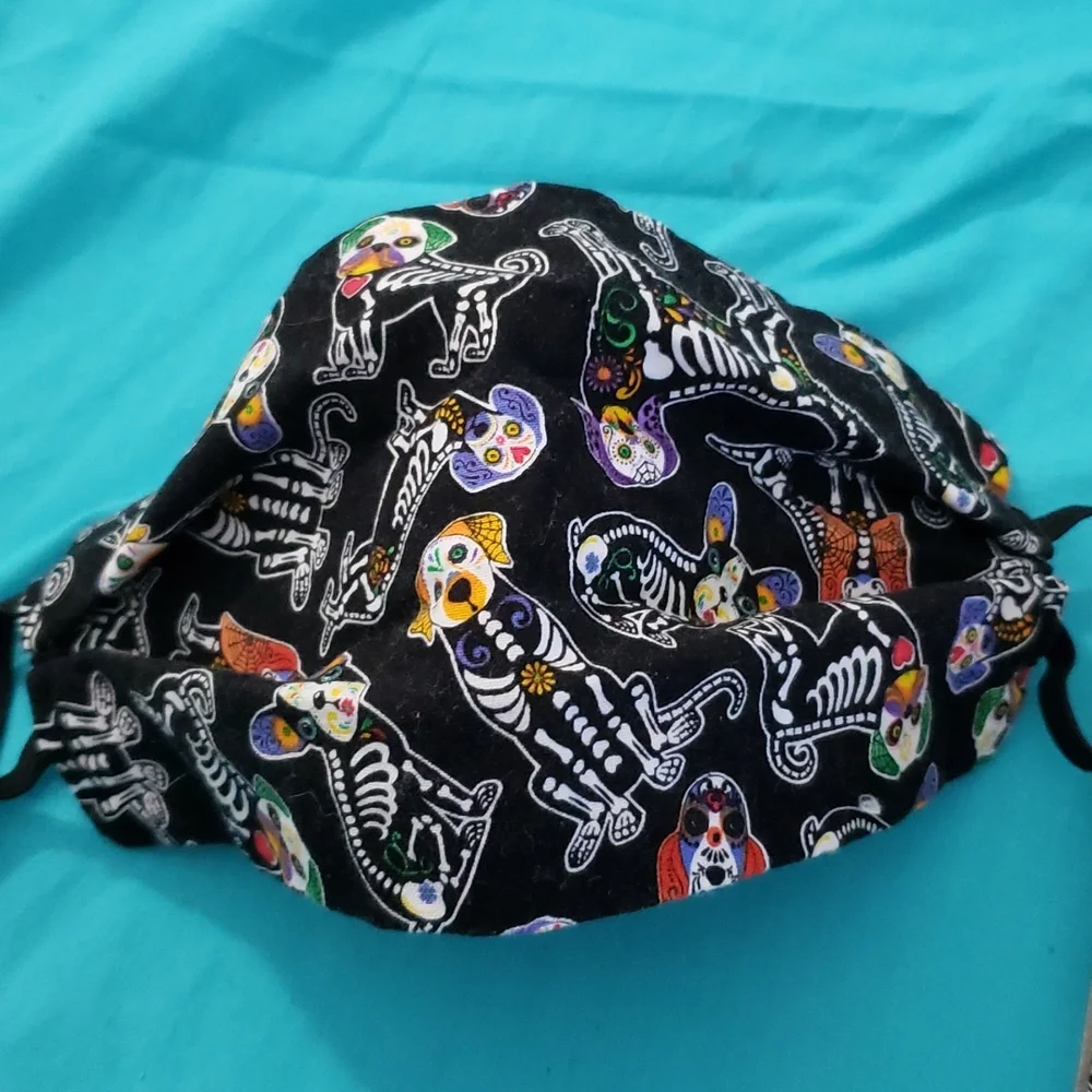 Hand Crafted Ostomy/Iliostomy bag cover w/matching reversible face mask